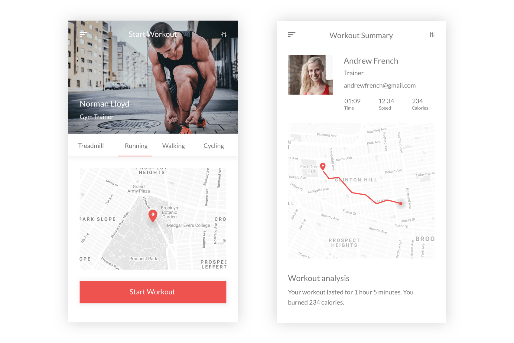 健身俱乐部/健身运动APP应用UI设计套件Figma模板 Fitness – Health, Workout & Gym UI Kit for Figma插图(5)
