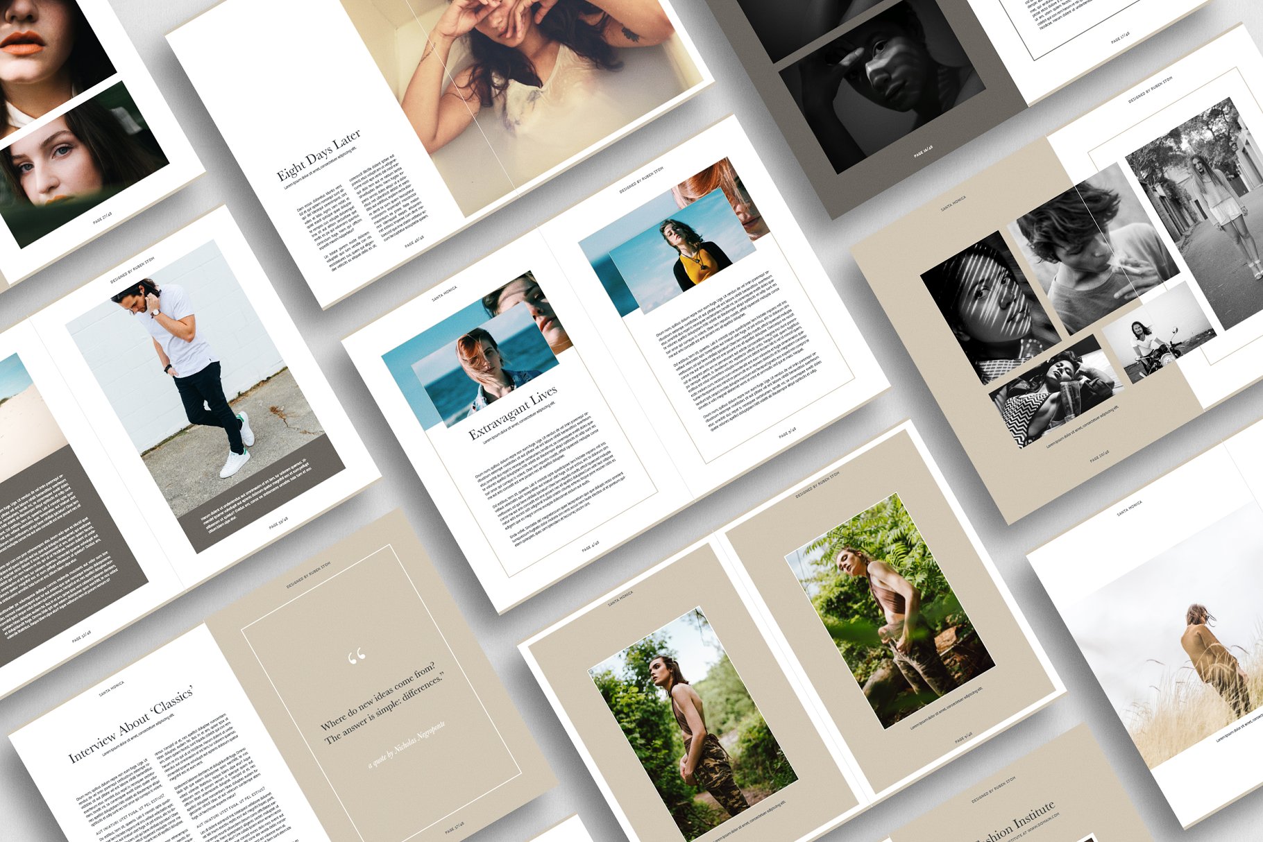 精美杂志模板 Santa Monica Magazine Template插图(2)