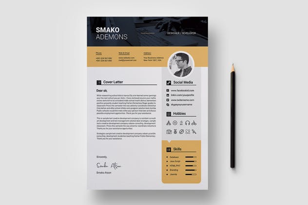 实用个人简历&介绍信模板下载 Resume Template 43插图(2)