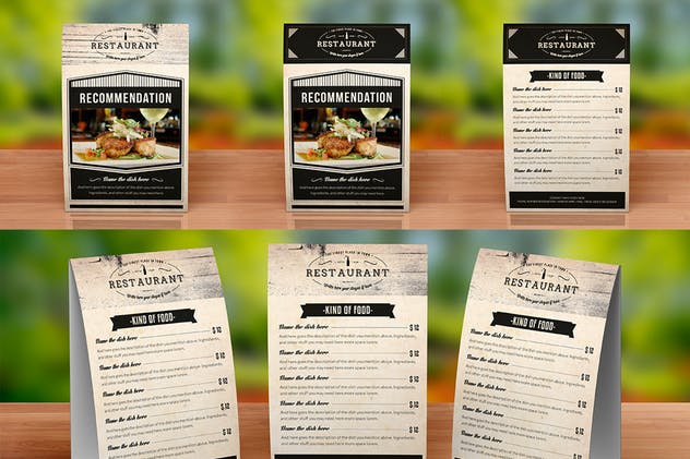 复古优雅餐厅菜单设计PSD模板 Elegant Food Menu 10 Illustrator Template插图(7)