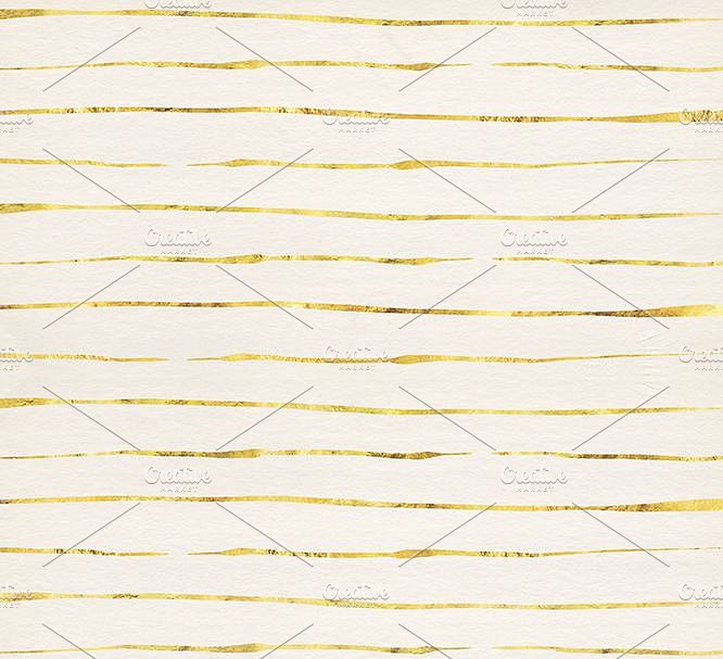 淡黄色金叶大理石数字纸张纹理 Pale Golden Seams Marbled Papers插图(1)