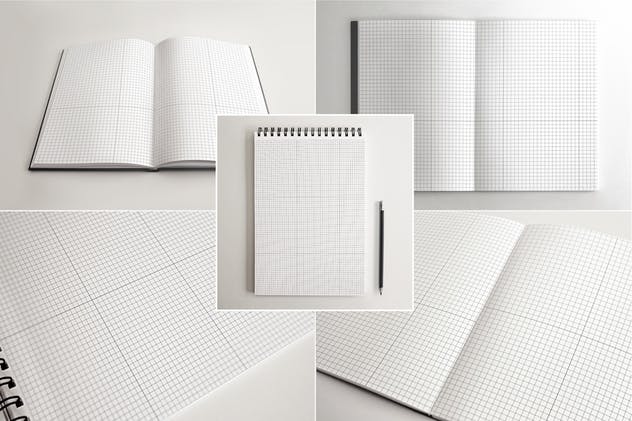 素描本内页艺术作品设计演示样机素材库精选 SketchBook Notebook Mock-ups插图(1)