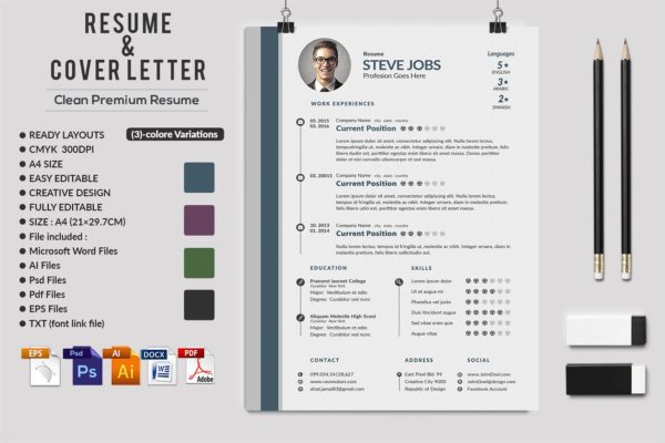现代简约应聘简历模板 Resume