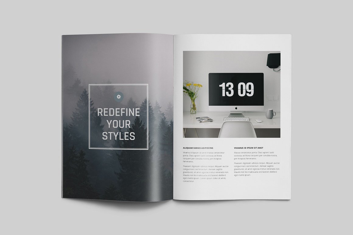 100页漂亮极简的商业化杂志模板下载[indd]插图(24)
