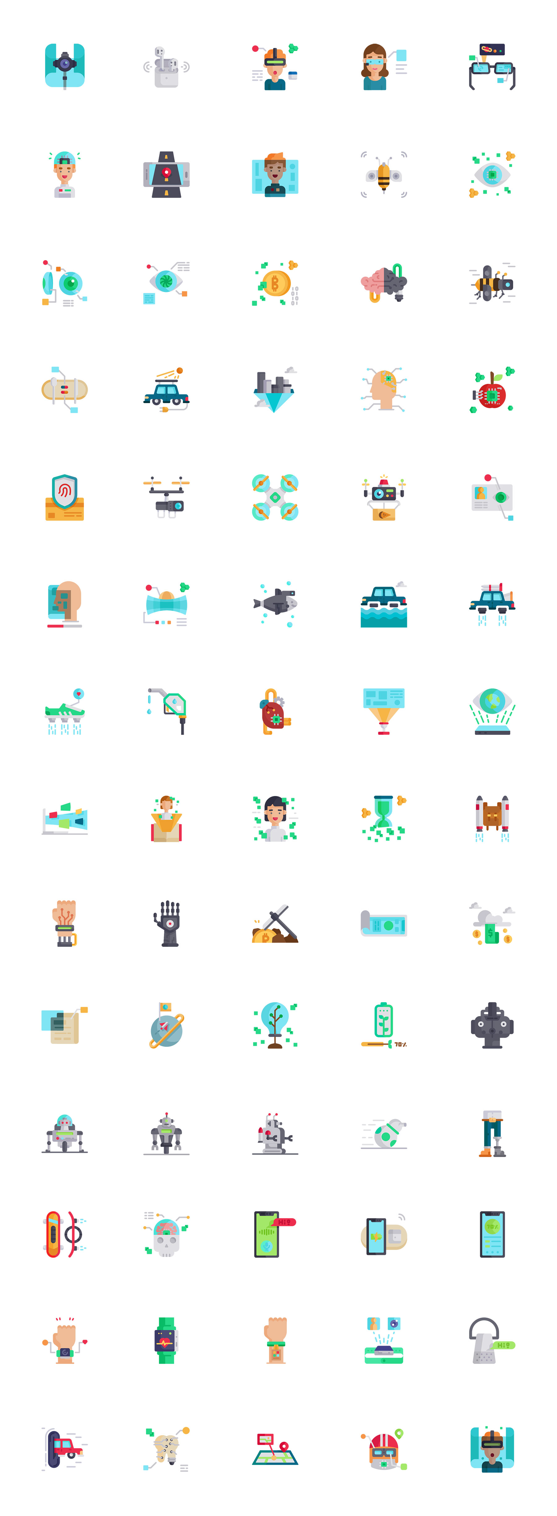 70 枚未来科技元素图标