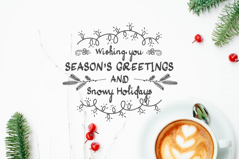 13款手写英文字体合集&Logo模板、矢量插画 Wonderland Fonts Pack & Branding Kit插图(53)