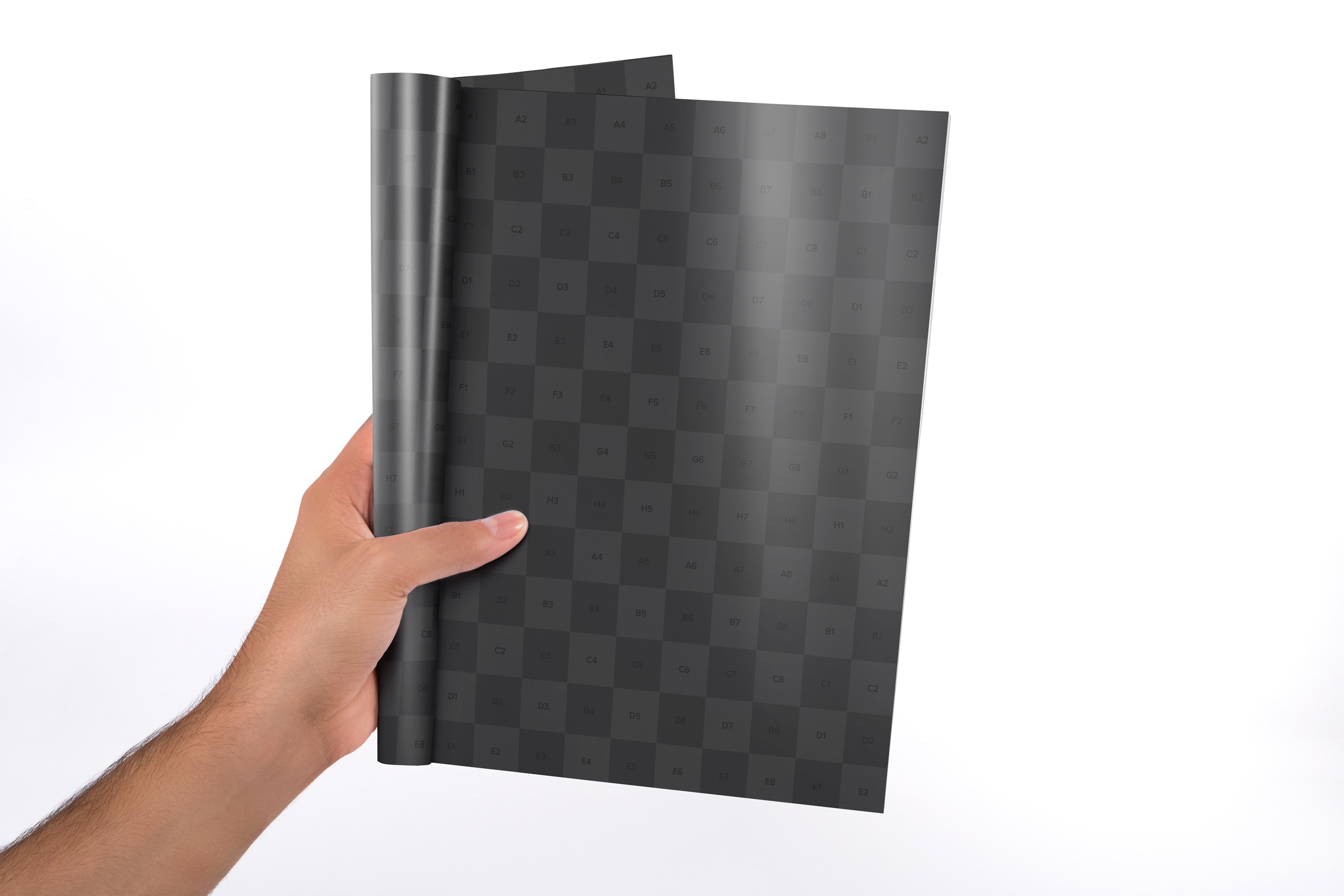 信纸规格小册子单页设计图样机 Letter Booklet Single Page Mockup插图(2)