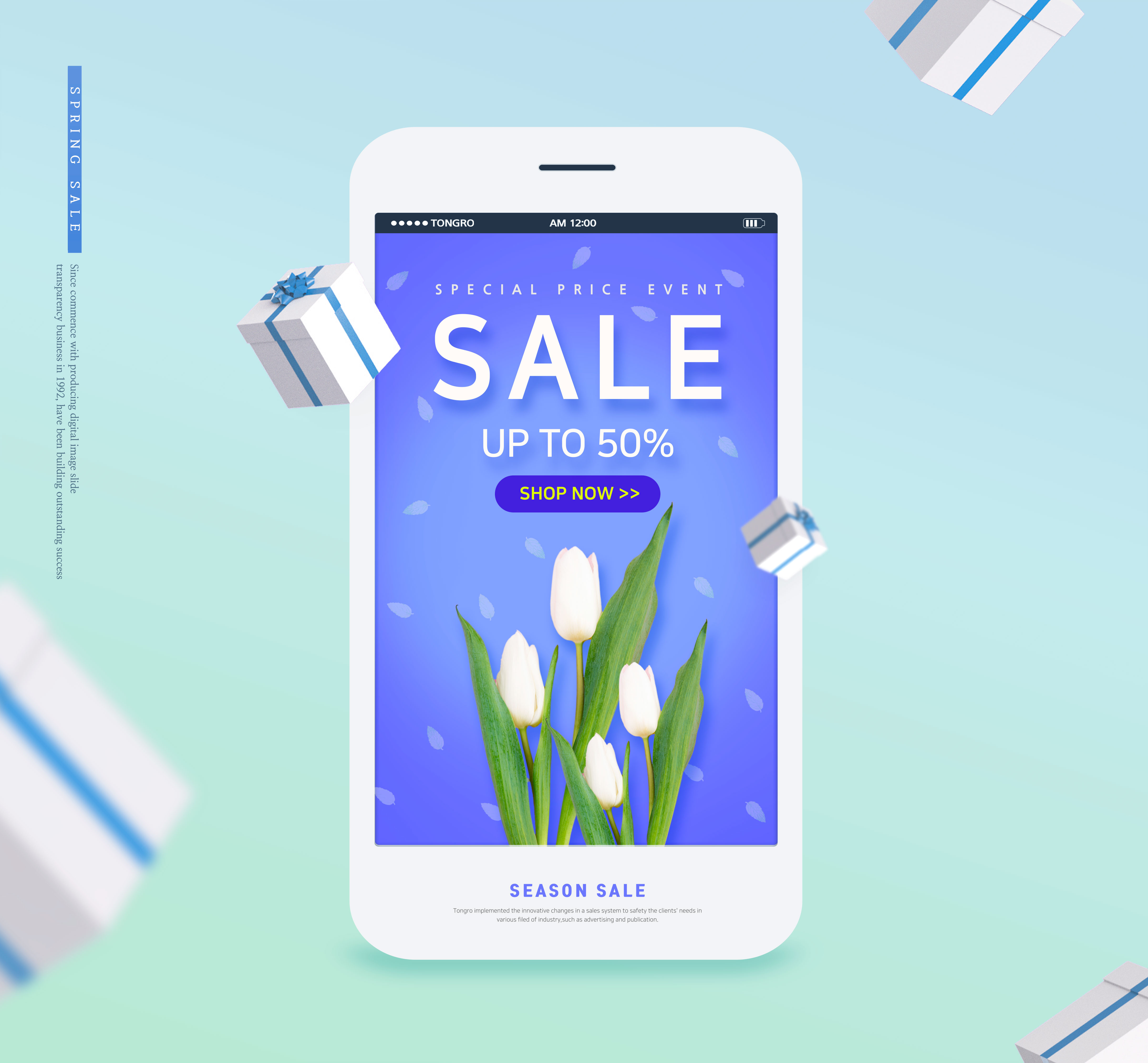 春季折扣促销购物活动宣传广告海报psd素材合集插图(4)