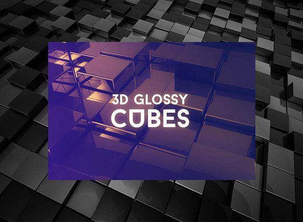 光滑的3D立方体背景图 Free 3D Glossy Cube Backgrounds