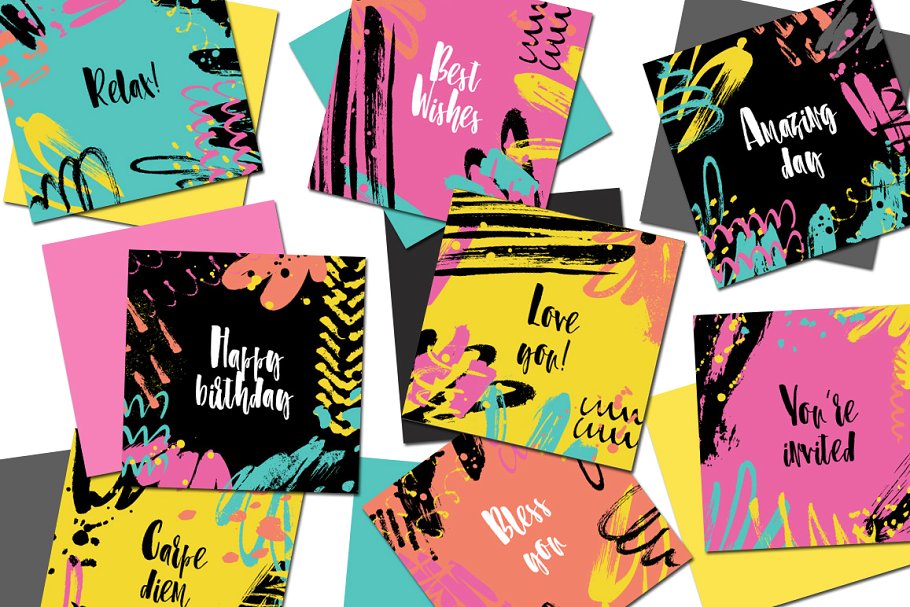 奇特抽象油画贺卡纹理 Abstract Paint Card Creator插图(3)