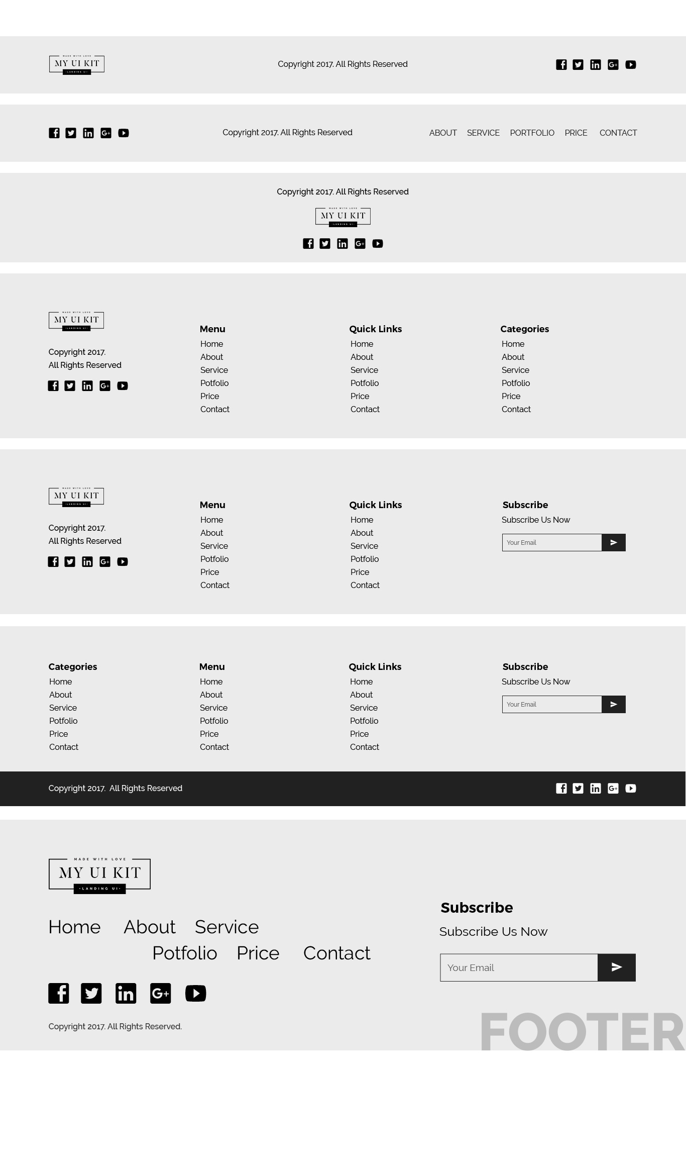 非常完整的一套网页设计 UI 套件 Landing Page UI Kit插图(6)