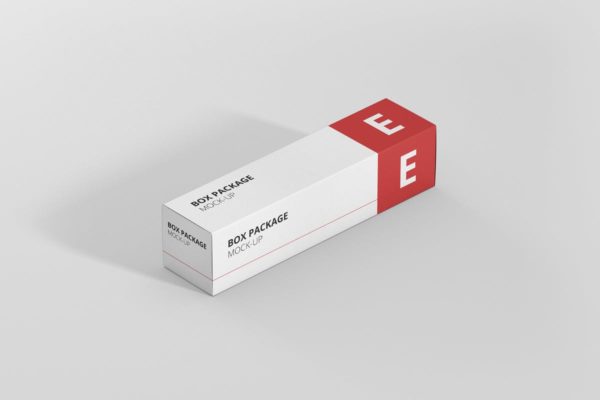 长方形牙膏包装盒子样机 Package Box Mock-Up – Long Rectangle