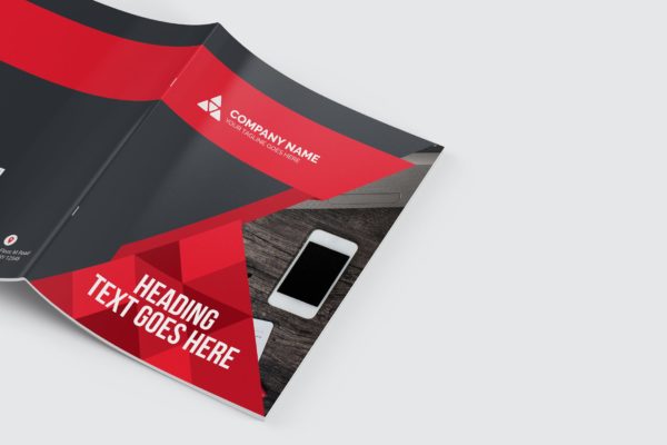 企业宣传折页设计EPS模板 Bifold Brochure