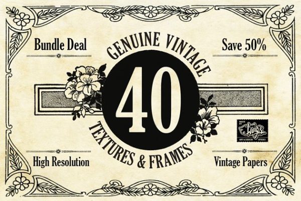 40款复古怀旧风格纸张纹理合集 40 Vintage Paper Textures