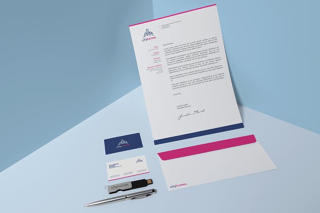 品牌VI设计办公文具印刷效果预览图素材库精选v2 Branding / Identity Mock-up插图(7)