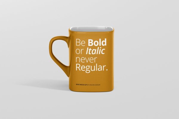 方形马克杯咖啡杯样机展示模板 Mug Mockup – Square