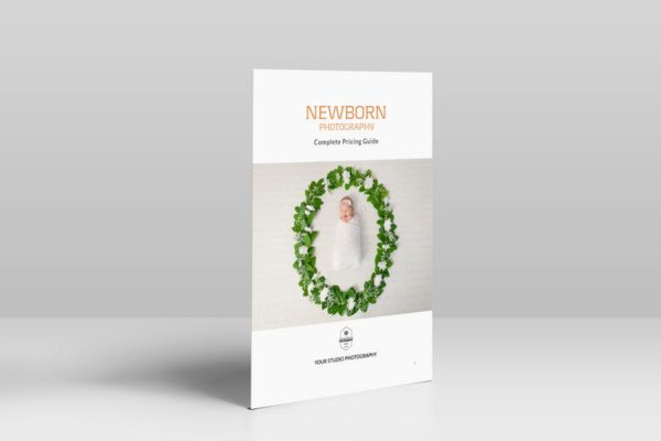 初生婴儿新生婴儿艺术摄影写真报价单设计模板 Newborn Photography Pricing Guide