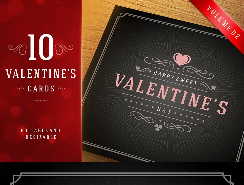 情人节主题矢量设计素材包 Valentine’s Day Bundle插图(9)