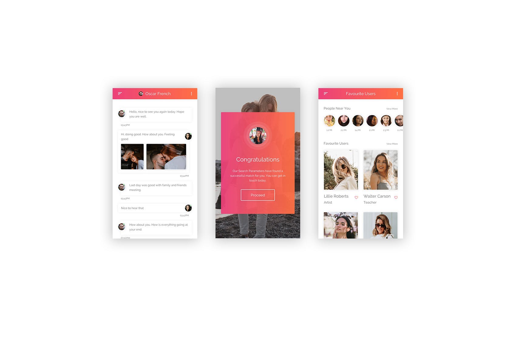 约会交友APP应用UI用户交互界面设计PSD模板 Rish- Dating, Meeting & Networking  for Photoshop插图(13)