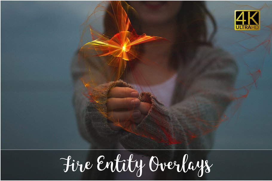 4K高清分辨率火光闪光叠层背景 4K Fire Entity Overlays插图