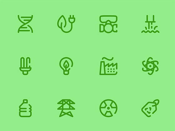 50 枚生态元素线性图标素材之家精选sketch素材