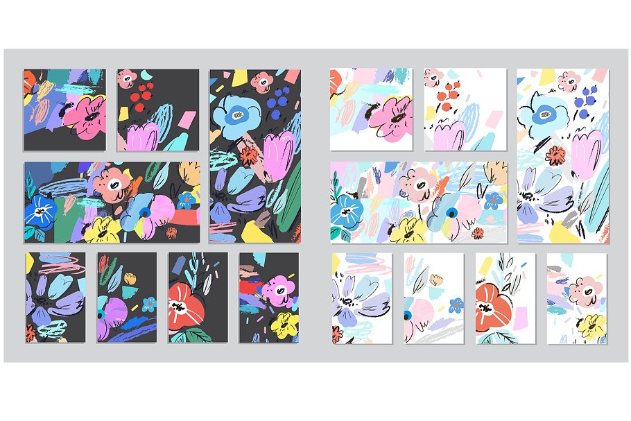 巨量涂鸦水彩手绘风格卡片/海报/邀请函/header模板！ HUGE graphic set插图(7)