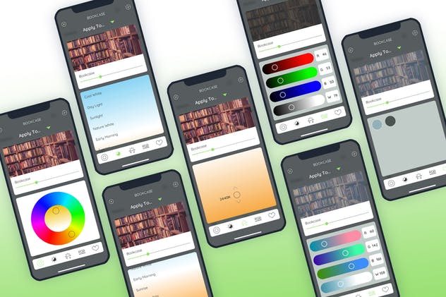 智能家居APP－灯光控制界面设计模板 Light Smarthome Mobile UI – FP插图(3)
