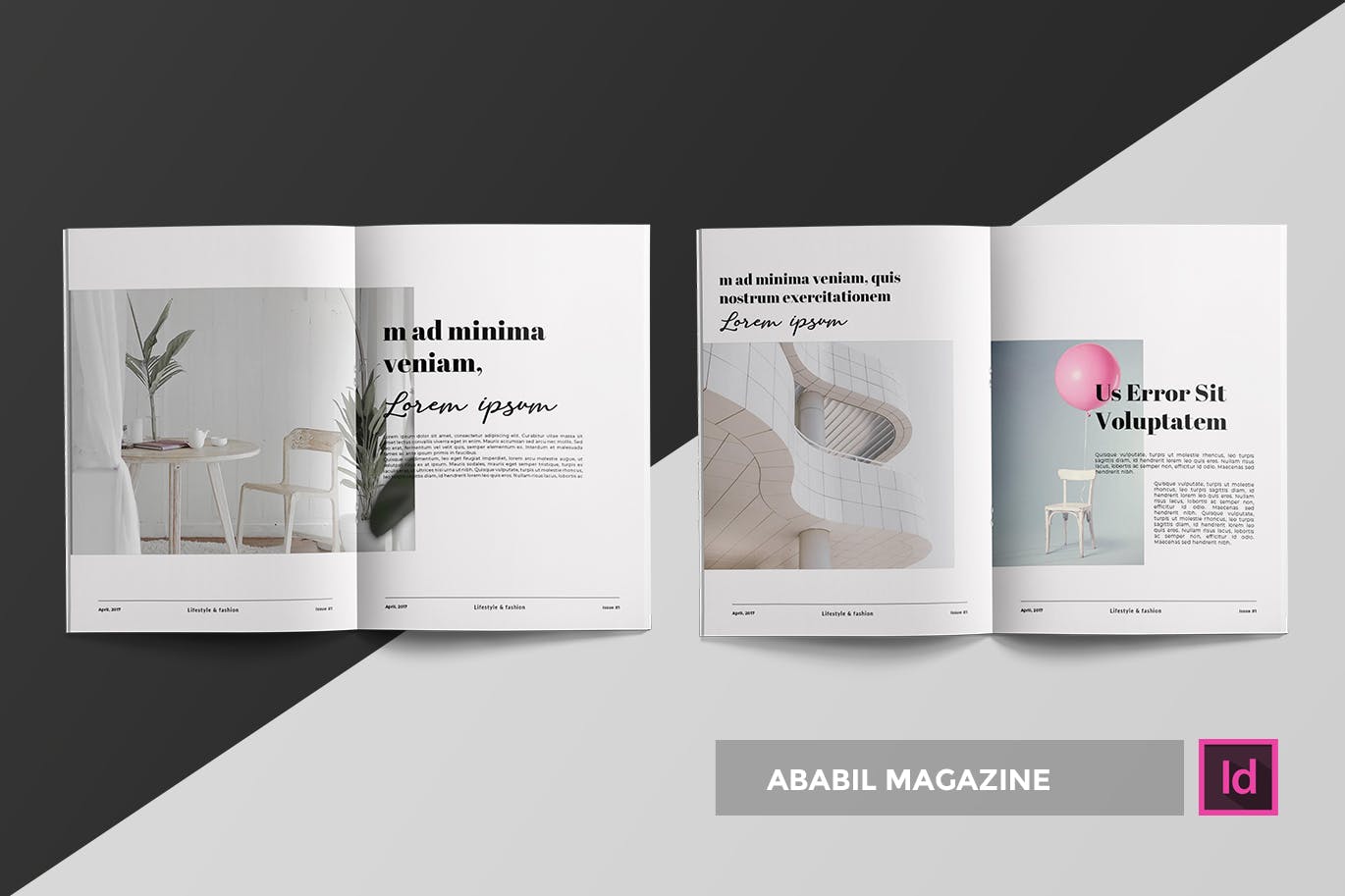 高端建筑/设计/房地产主题素材库精选杂志排版设计INDD模板 ABABIL | Magazine Template插图(1)