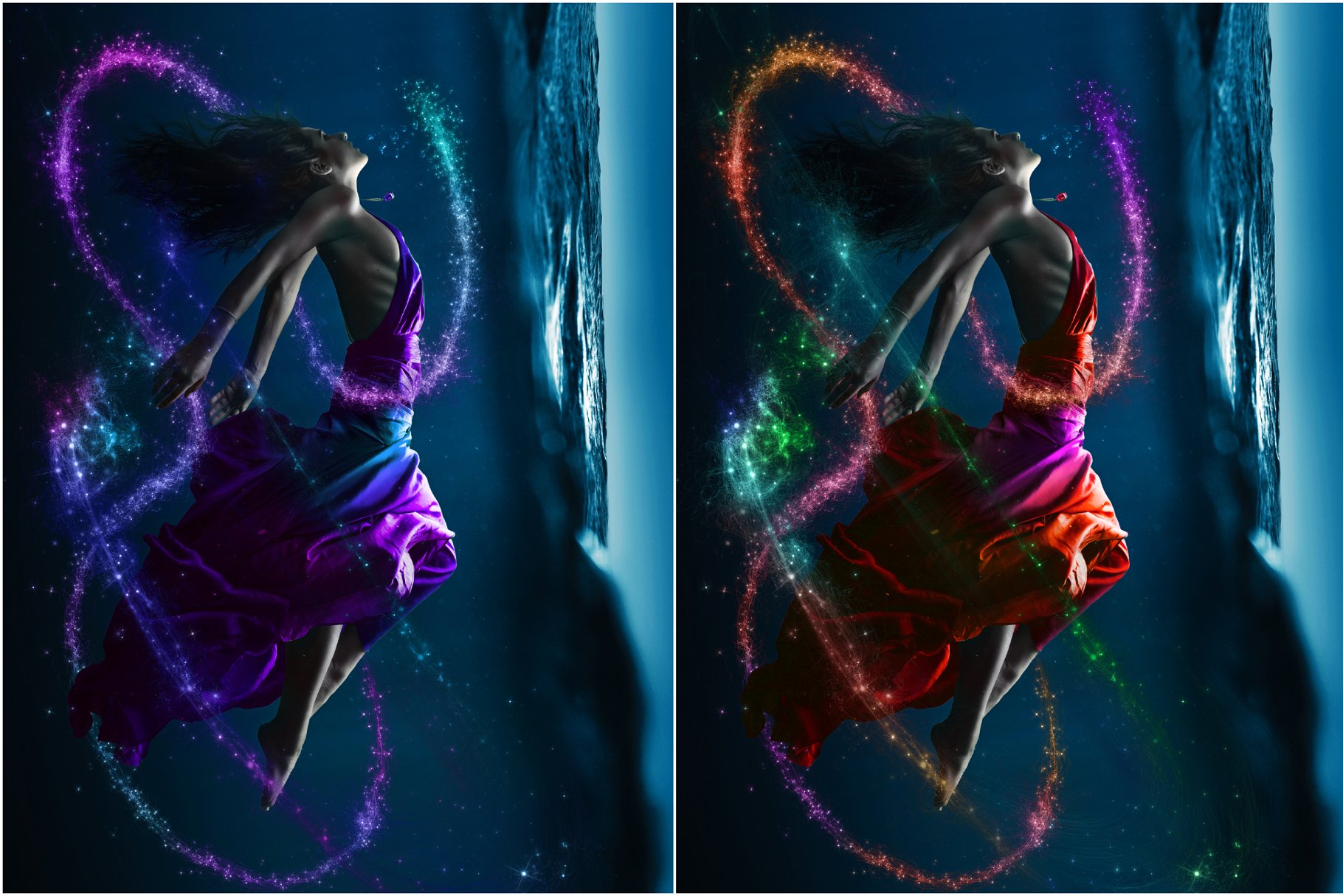 5K高分辨率创意梦幻闪粉叠层背景 5K Pixie Dust Overlays Color Edition插图(2)