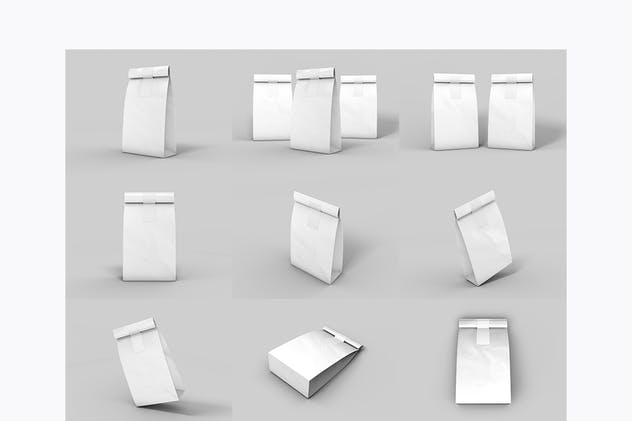 纸袋食物包装外观样机 Paper Bag MockUp插图(9)