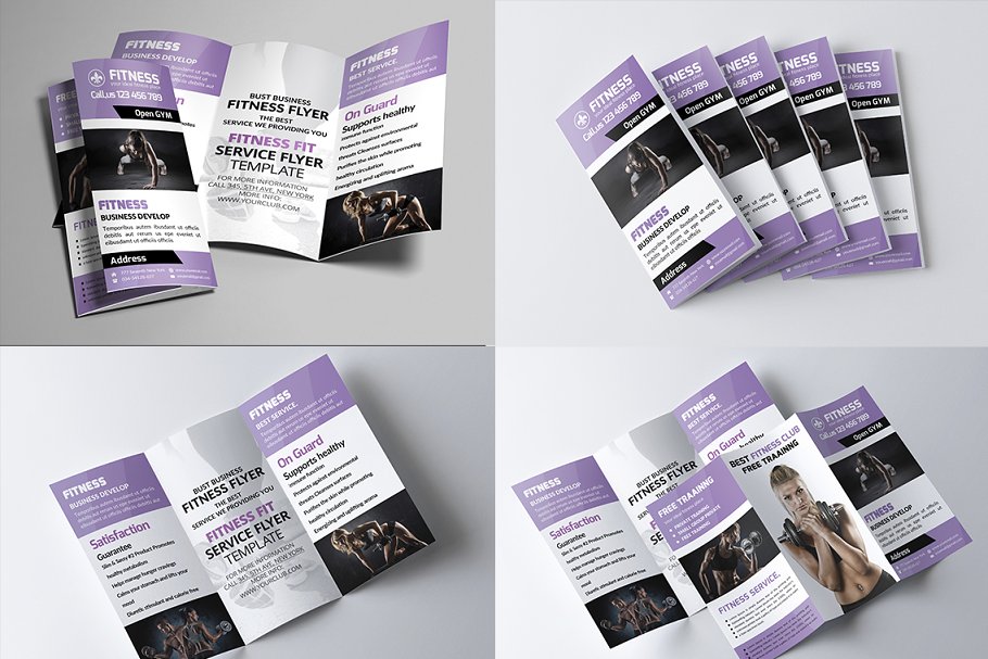 超级三折小册子模板合集 Trifold Brochure Big Bundle插图(20)