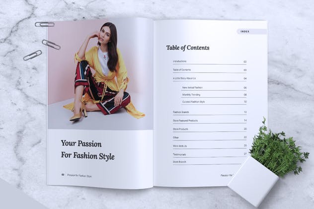 时尚服饰产品目录设计时尚杂志设计模板 CLEOPATRA Lookbook Magazine Fashion插图(2)