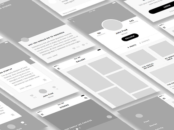 Blog Wireframe素材之家精选sketch素材