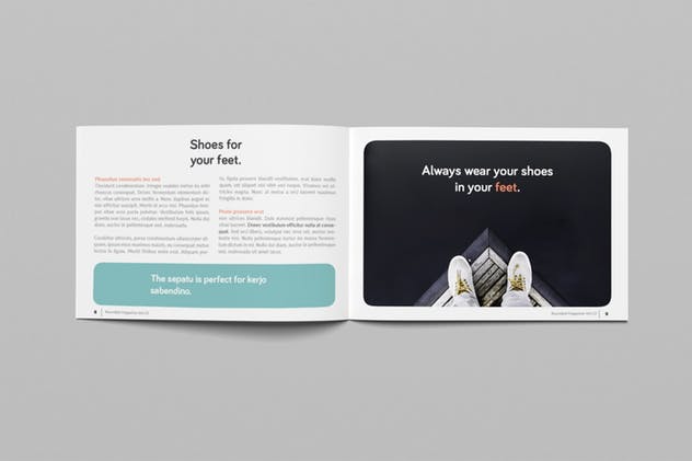 横向规格时尚摄影杂志画册设计 Rounded Landscape Magazine插图(4)