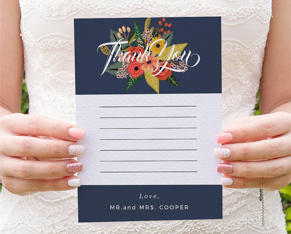 蓝色繁花似锦婚礼设计物料模板 In Between the Blooms on Blue插图(6)