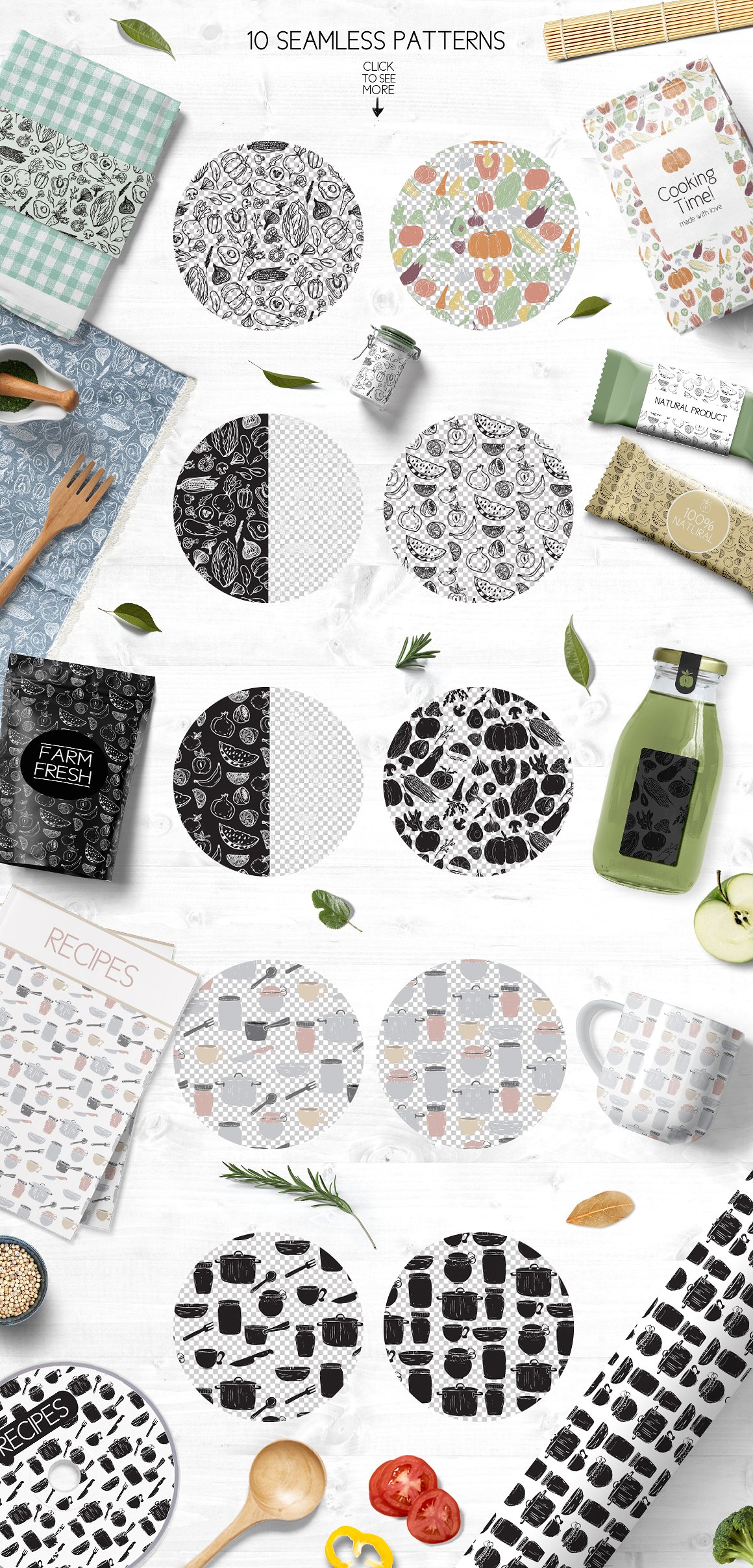 烹饪主题特色矢量图形插图(2)