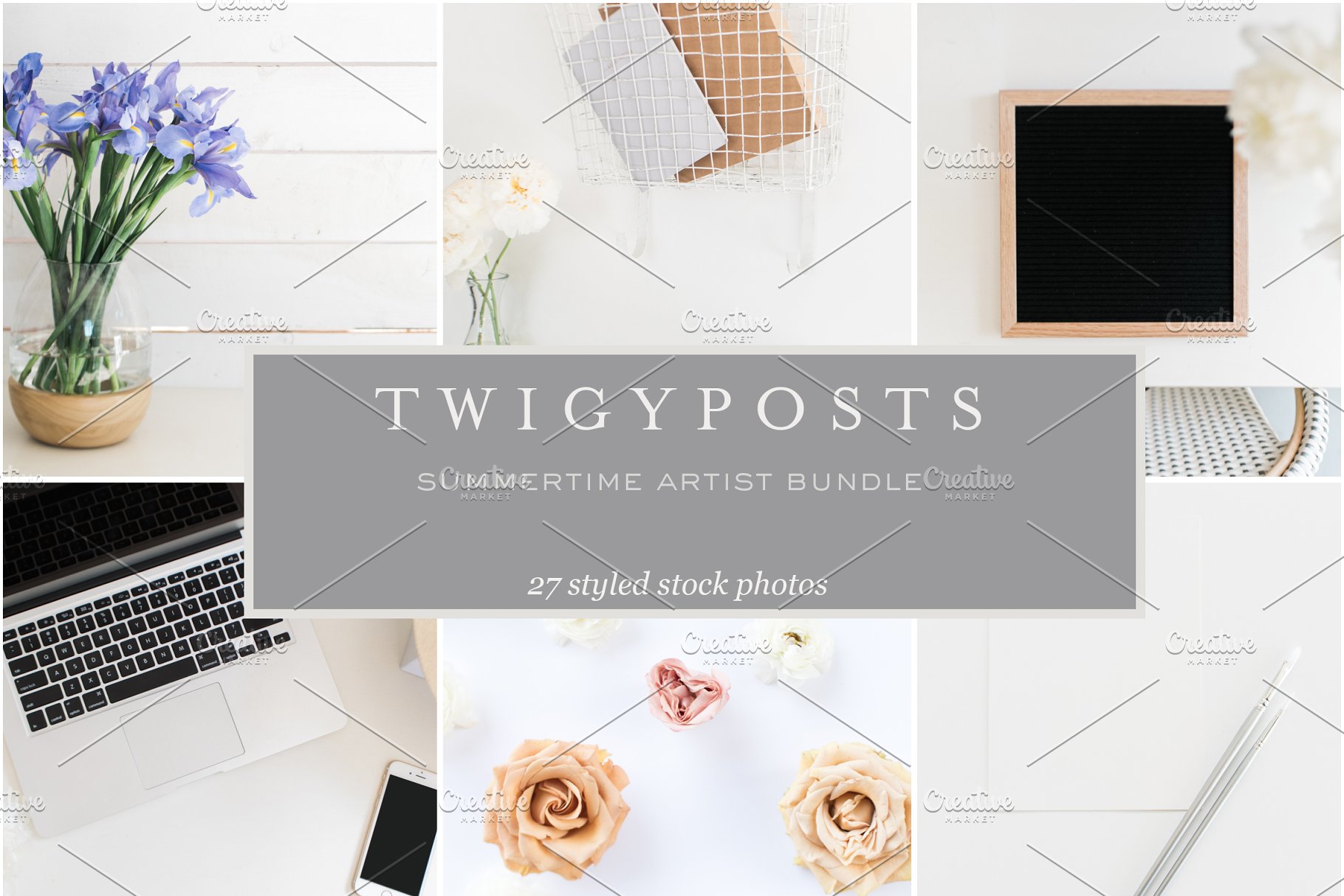 夏日风办公场景照片包  Summertime Artist Stock Photo Bundle插图(2)