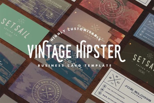 复古商务名片模板 Vintage Business Card Template