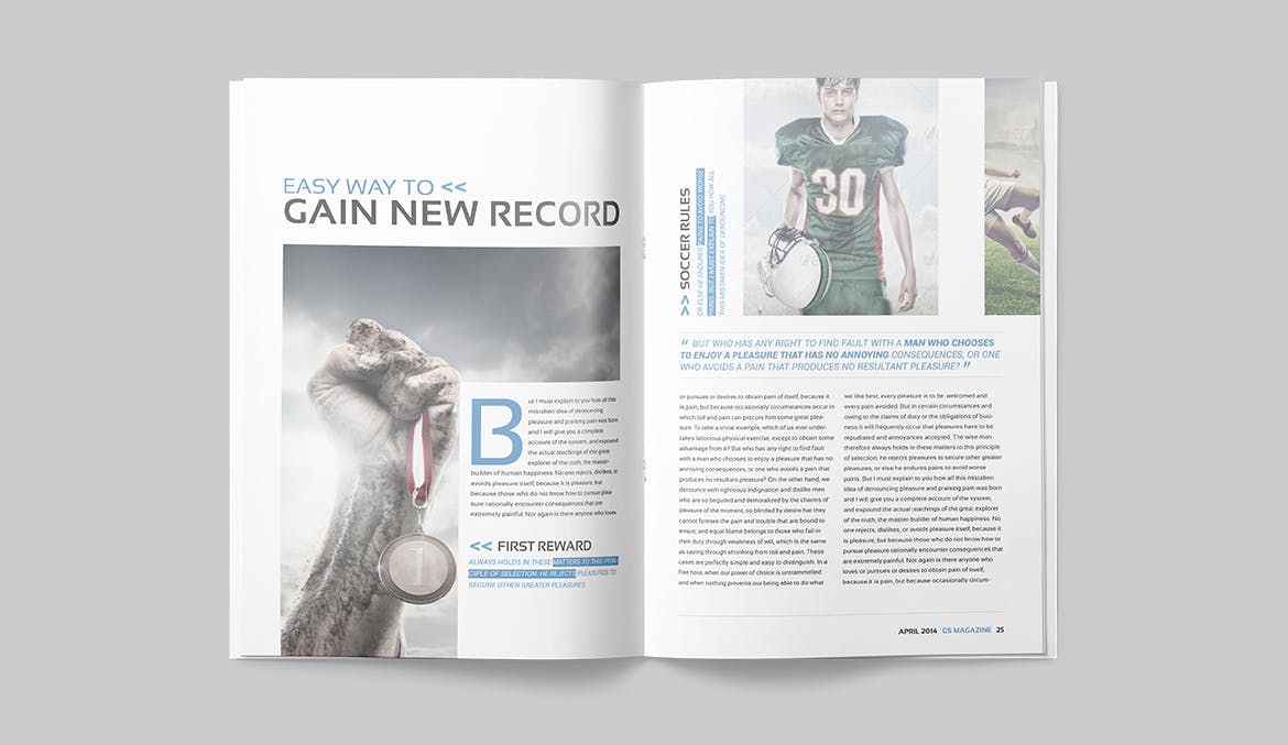极限运动/体育赛事杂志设计模板 Magazine Template插图(12)