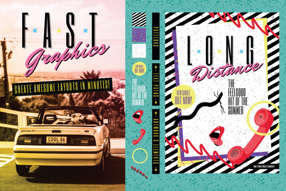 复刻1980年设计风格海报设计模板合集 1980s Poster Templates插图(10)