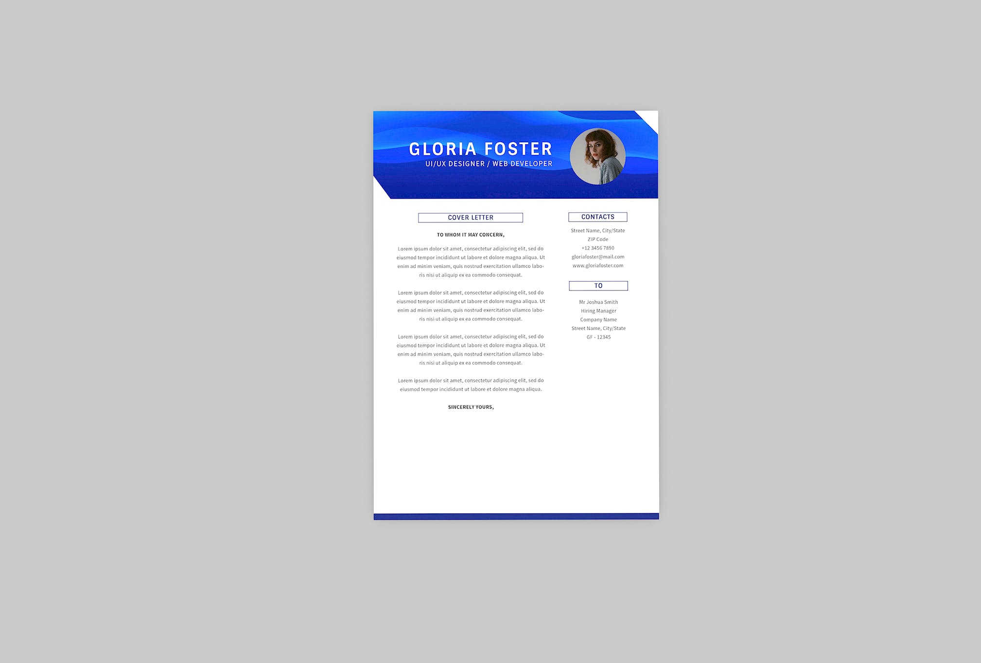 UI设计师个人素材库精选简历模板 Ui Designer Resume Designer插图(1)