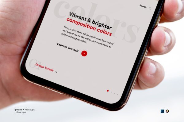 iPhone手机APP界面设计局部展示素材库精选样机 iPhone App Mockups