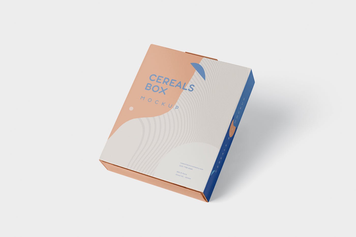 麦片盒包装外观设计样机模板 Cereals Box Mockup插图(3)