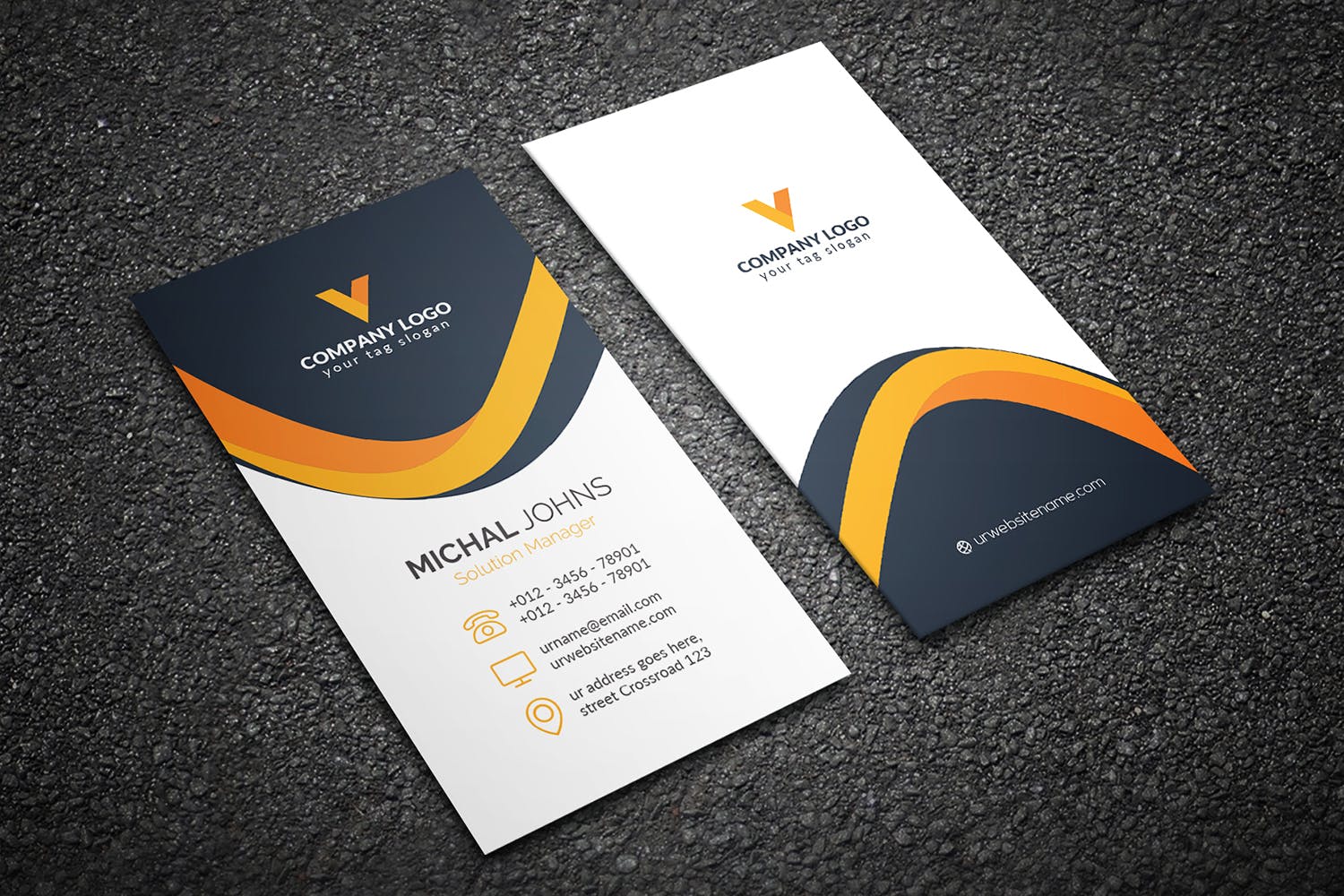 企业解决方案专家公司素材库精选名片模板 Business Card插图(2)