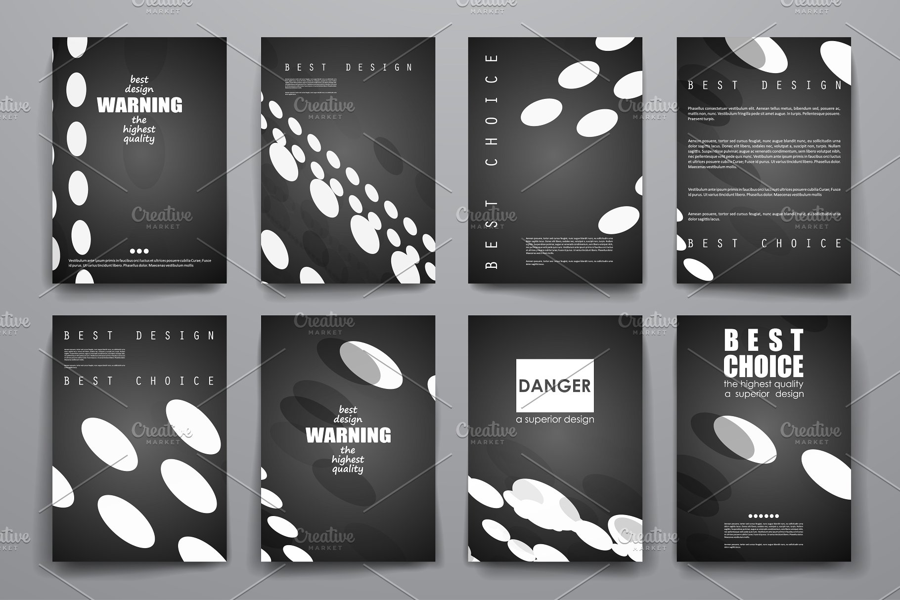 抽象彩色几何椭圆图形宣传册模板 Brochure Templates插图(2)