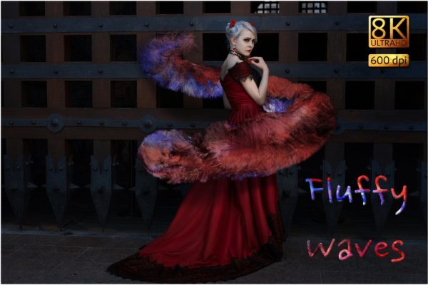 8K超高清蓬松毛茸茸波纹叠层背景 8K Fluffy Waves Overlays