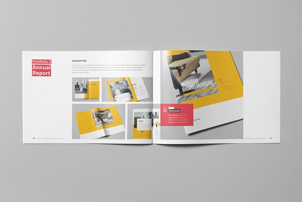 工作室/企业/机构组织适用的宣传画册模板 The Portfolio Landscape插图(5)