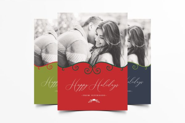 圣诞节主题照片贺卡设计模板 Christmas Photo Card