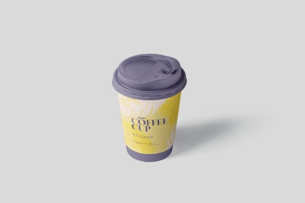 咖啡一次性纸杯设计效果图素材库精选 Coffee Cup Mockup
