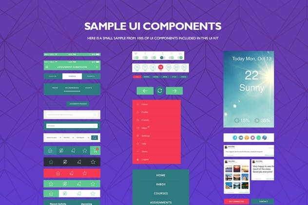 学习教育培训主题 APP UI 套件 Savvy UI Kit插图(4)